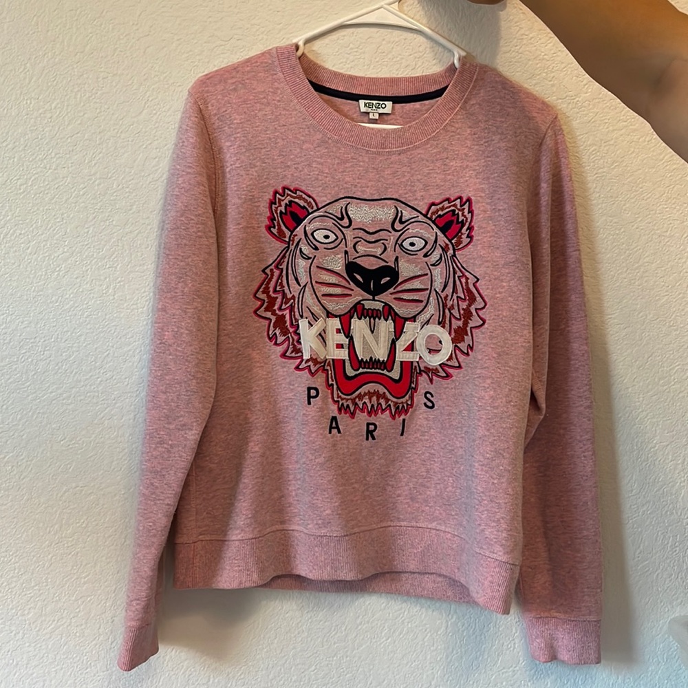 USED WOMENS PINK KENZO SWEATSHIRT